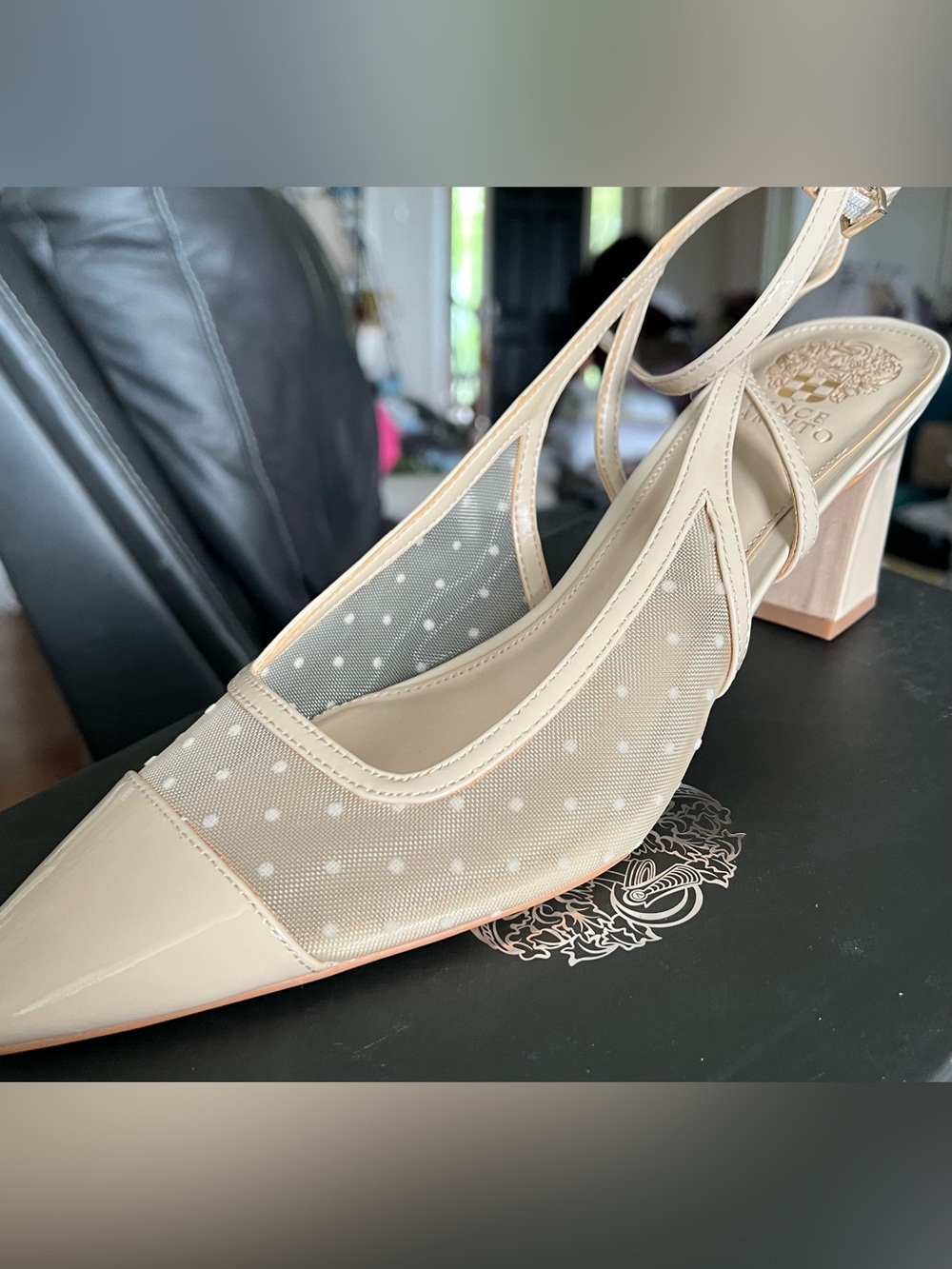 Vince Camuto Somlee Pump. New in box.
Size: 11. Retail: $110. Asking: $55.